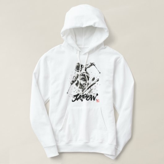 Veste À Capuche Snowboard Brush Art - Skier Light (Design devant)