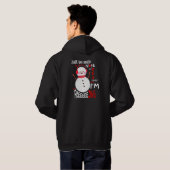 Veste À Capuche Snowman glacé Funny Noël Noir (Dos entier)
