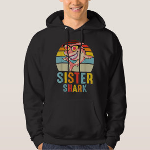 Veste À Capuche Soeur Shark Vintage Retro Shark Lover Da de la mèr