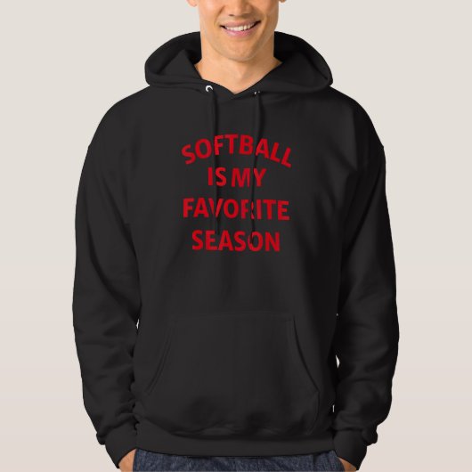 Veste À Capuche Softball est ma saison préférée 4 (Devant)