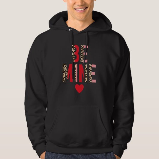 Veste À Capuche Sois Mien Cœur Léopard Joyuse Saint Valentin Coupl (Devant)