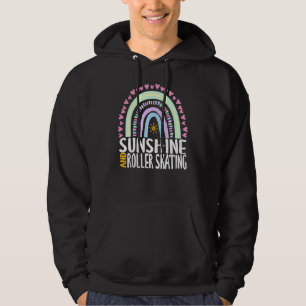 Veste À Capuche Soleil Et Rouleau Patinage Cute Arc-En-Ciel Graphi