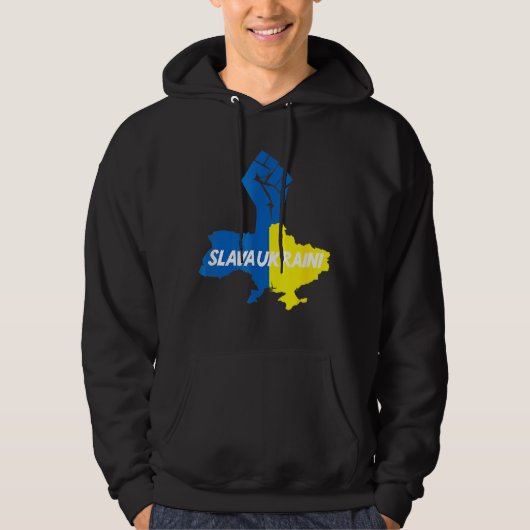 Veste À Capuche Solidarité Slava Ukraini (Devant)