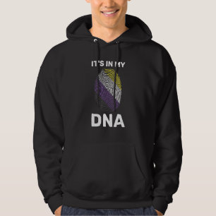 Veste À Capuche Son Dans Mon Adn Drapeau Non binaire Agender Lgbt