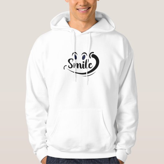 Veste À Capuche Souriez simplement Continuez à sourire Souriez dav (Devant)