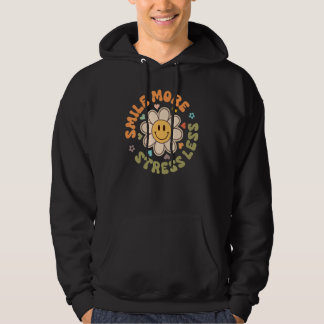 Veste À Capuche Sourire Plus Stress Moins Motivationnel Inspirant