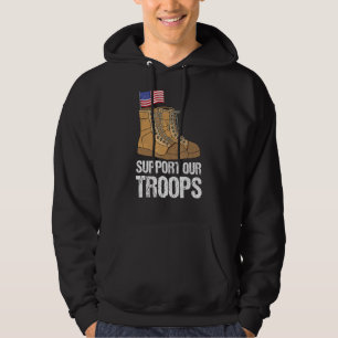 Veste À Capuche Soutien militaire patriotique Nos troupes