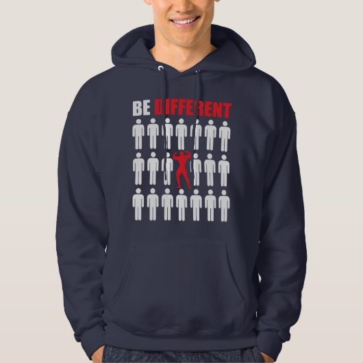 Veste À Capuche Soyez différent - culturiste (Devant)
