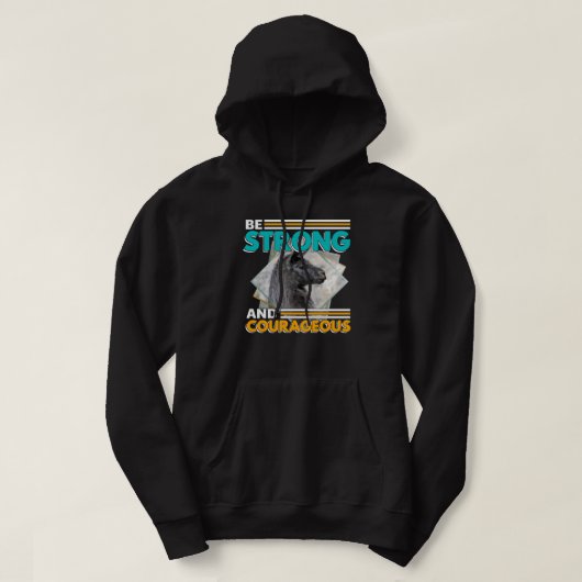Veste À Capuche Soyez forts et courageux - Llama (Design devant)