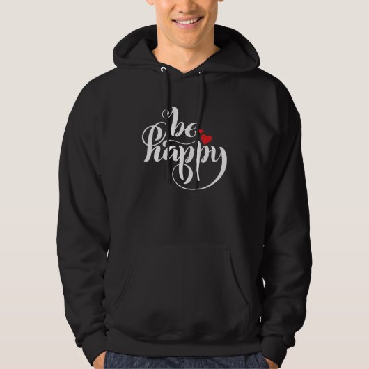 Veste À Capuche Soyez Heureux Graphique (Devant)