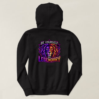 Veste À Capuche Soyez vous-même, soyez légendaire, lion, violet, o
