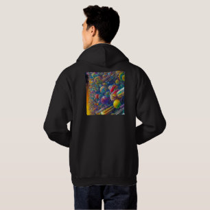 Veste À Capuche Space Race hommes à capuchon noir sweatshirt retou