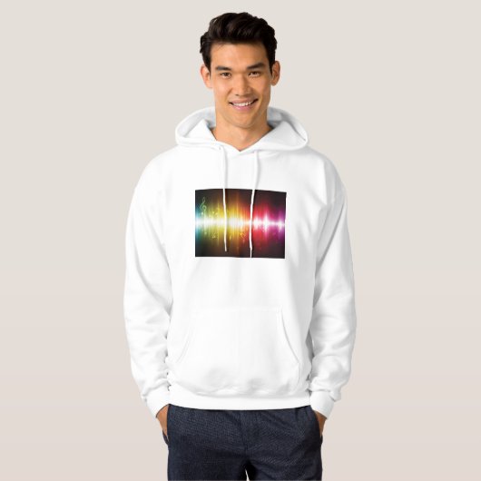 Veste À Capuche Spectre musical Soundwave Vibrant Audio Visualizer (Devant entier)