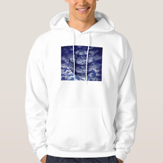 Veste À Capuche Sphère 3D de nuage abstrait (Devant)