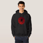 Veste À Capuche Spider Web Halloween Red Back Veuve (Devant entier)