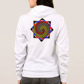 Veste À Capuche Spirale rouge jaune bleu par Kenneth Yoncich (Dos)