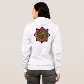 Veste À Capuche Spirale rouge jaune bleu par Kenneth Yoncich (Dos entier)