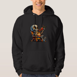 Veste À Capuche Squelette mangeant du piment chaud sauce chaude to