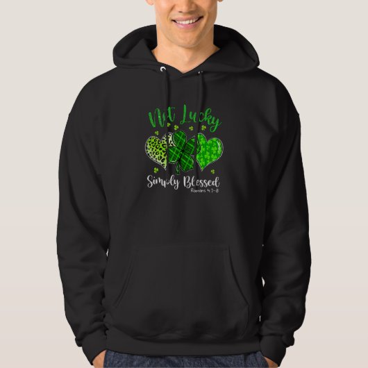 Veste À Capuche St Patricks Day Faith Christian Tee Not Lucky Simp (Devant)