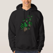 Veste À Capuche St Patricks Day Shamrock Irish Leopard Print Plaid (Devant)