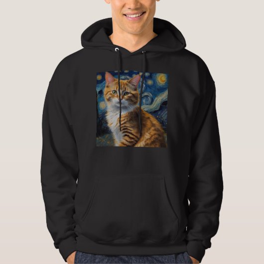 Veste À Capuche Starry Night Cat (Devant)