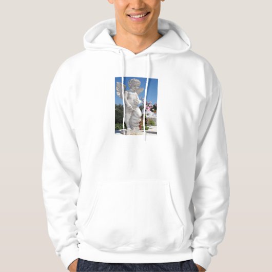 Veste À Capuche Statue Angel En Blanc (Devant)
