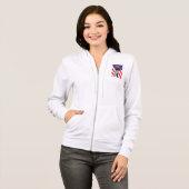 Veste À Capuche Statue de la Liberté Torch avec drapeau américain (Devant entier)