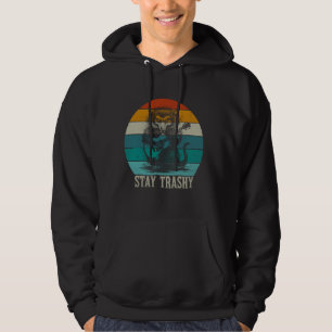 Veste À Capuche Stay Trashy Raccoon Guitare Drôle Design
