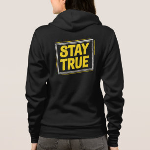Veste À Capuche Stay True - Motivation Jaune vibrant