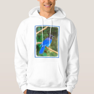 Veste À Capuche Steller's Jay Painting - Art original pour oiseaux