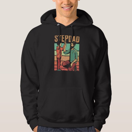Veste À Capuche Stepdad Step Papa Dit Stepfather Fête des pères Fa (Devant)