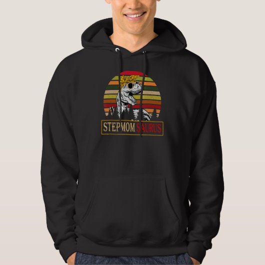 Veste À Capuche Stepmomsaurus Rex Dinosaur Stepmaman Saurus Famill (Devant)