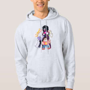 Veste À Capuche Steven Universe   Pose du groupe Crystal Gem