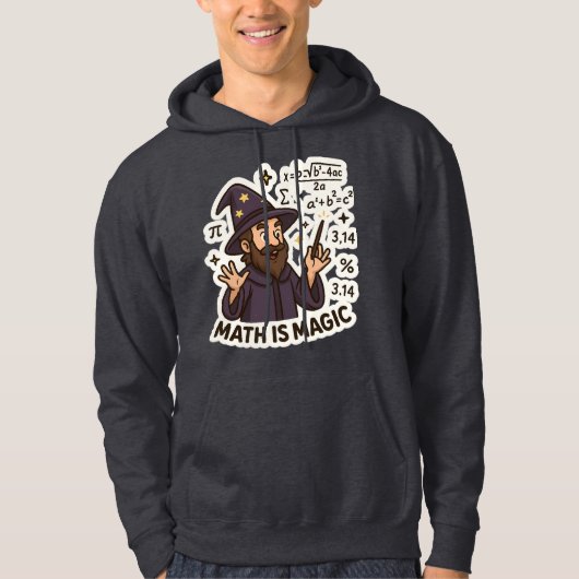 Veste À Capuche Sticker Assistant Mathématiques - "Math is Magic" (Devant)