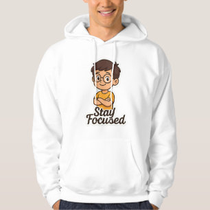 Veste À Capuche Sticker pour enfant avec lunettes - "Restez focali