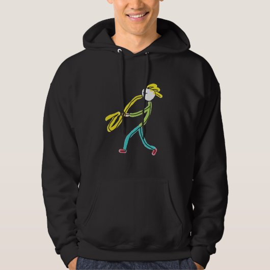 Veste À Capuche Stickman Saxophoniste (Devant)