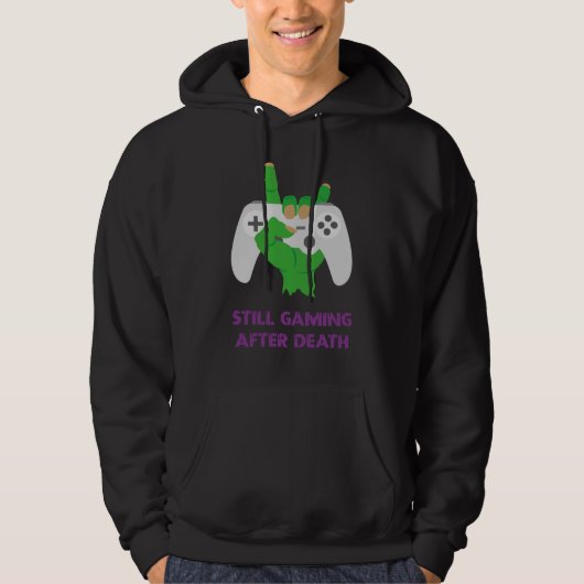 Veste À Capuche Still Gaming After Death Zombie (Devant)