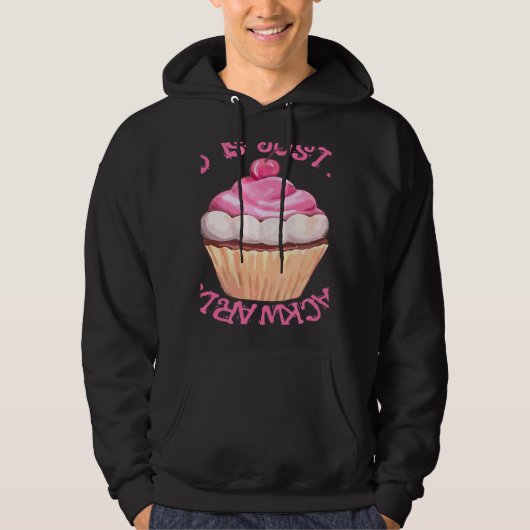Veste À Capuche Stressed est simplement Desserts à l'envers Cupca (Devant)