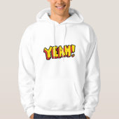 Veste À Capuche Style comique Ouais Texte Graphique en gras Jaune (Devant)