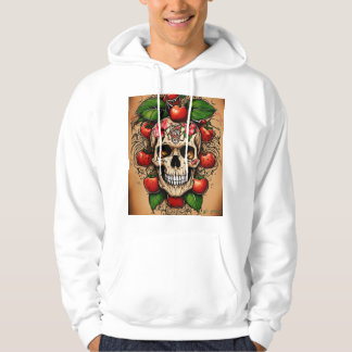 Veste À Capuche Style de tatouage Pomme rouge pressée à la main –