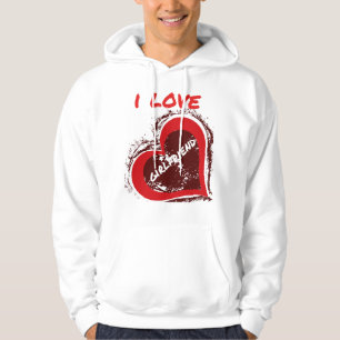Veste À Capuche Style Grunge J'aime ma petite amie Design de cœur