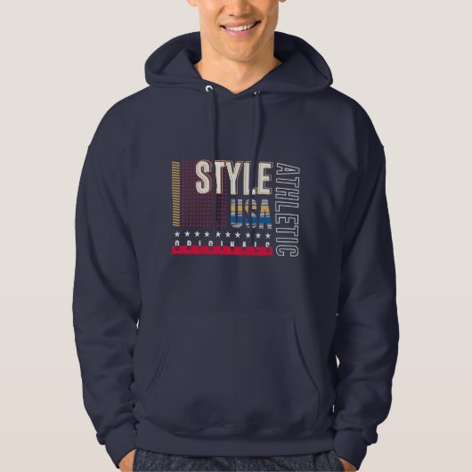 Veste À Capuche Style USA Athlétique (Devant)