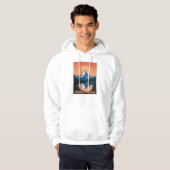Veste À Capuche SunsetPeak : Majestic Mountain Sunset Hoodie (Devant entier)