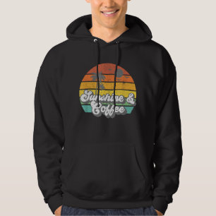 Veste À Capuche Sunshine and coffee Retro Vacation Summer Quote