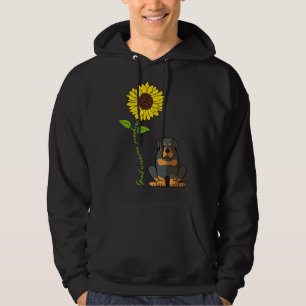 Veste À Capuche Sunshine du bon matin Rottweiler Chien Tournesol
