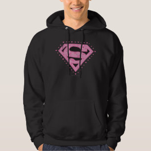 Veste À Capuche Supergirl a affligé le noir et le rose de logo