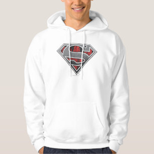 Veste À Capuche Superman S-Shield   Logo de Grey et Red City