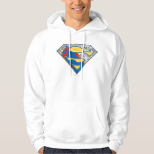 Veste À Capuche Superman S-Shield  Logo du mélange gris-jaune-rou