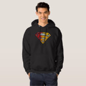 Veste À Capuche Superman S-Shield | Logo rouge et orange (Devant entier)