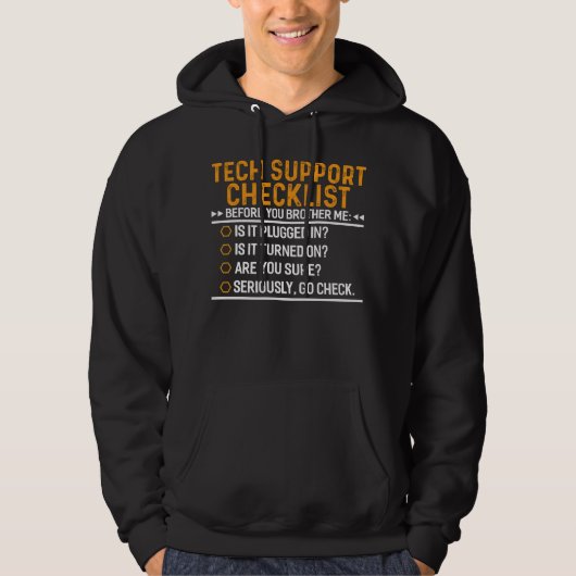 Veste À Capuche Support technique Geek informatique Funny Techie G (Devant)